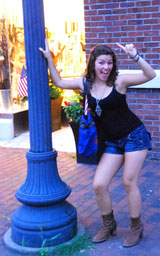 photo:  Girl at light post