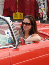 photo:  Pretty girl in car