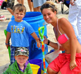 photo:  Pretty mom with kids